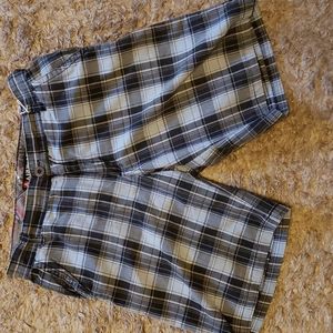 Airways blue plaid shorts Boys 16